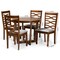 Baxton Studio Alicia Modern and Contemporary Grey Fabric and Walnut Brown Finished Wood 5-Piece Dining Set 174-9883-10897-Zoro - alternate 8
